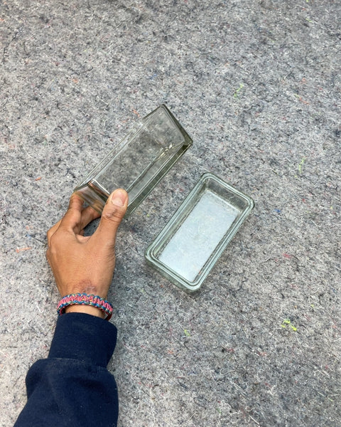 Beautiful Glass Butter Tray