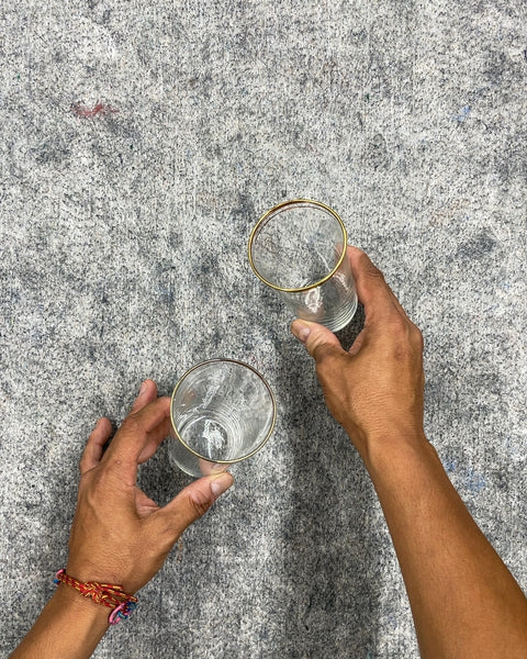 Two More Gold Rimmed Drinking Glasses