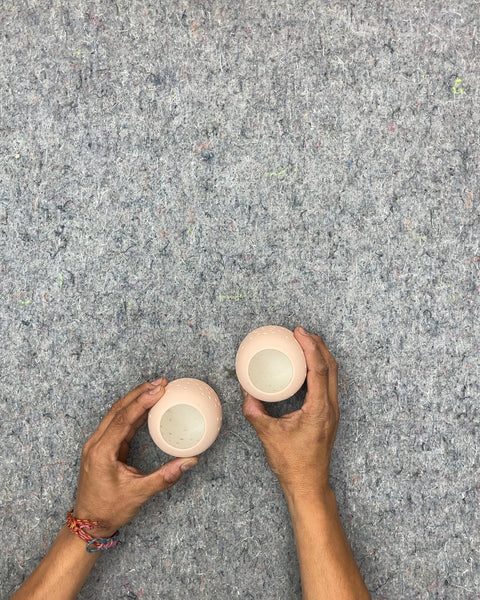 Pink Ceramic Votive Candle Holders
