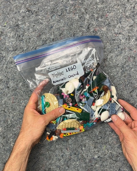 Ziploc Bag of LEGO Botanicals Orchid Pieces