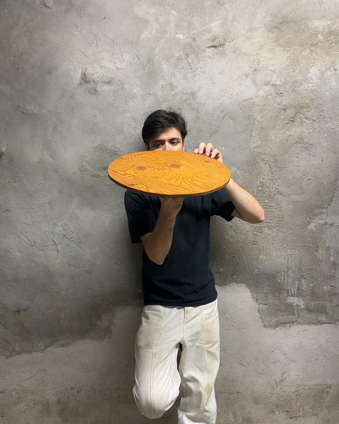 Round Wooden Serving Board or Tabletop Disc, 16"