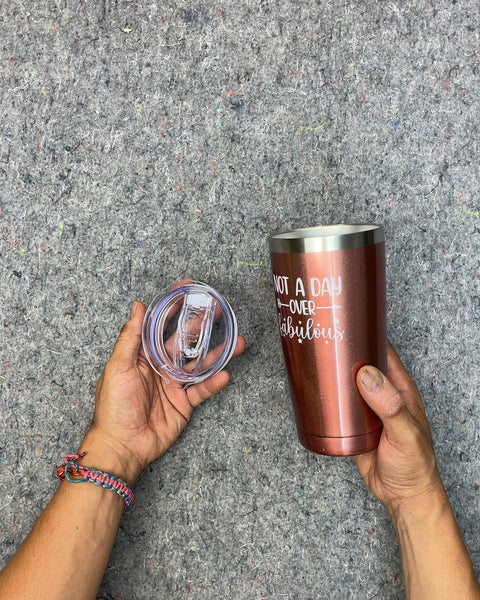 Rose Gold Insulated Tumbler with Lid