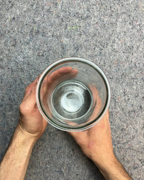 Clear Glass Vase, H8"
