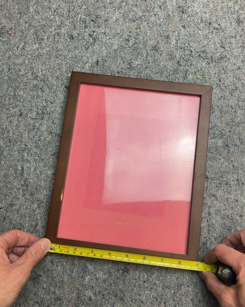 Brown Wood Picture Frame with Pink Mat, 9x11"
