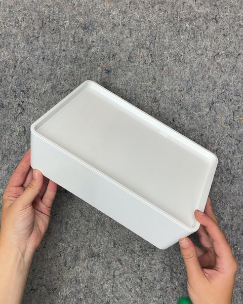 Plastic Storage Box with Lid, 10 x 7 in