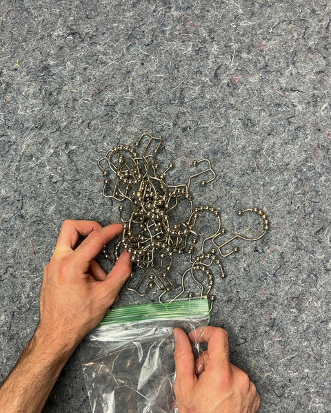Metal Shower Curtain Hooks with Roller Balls