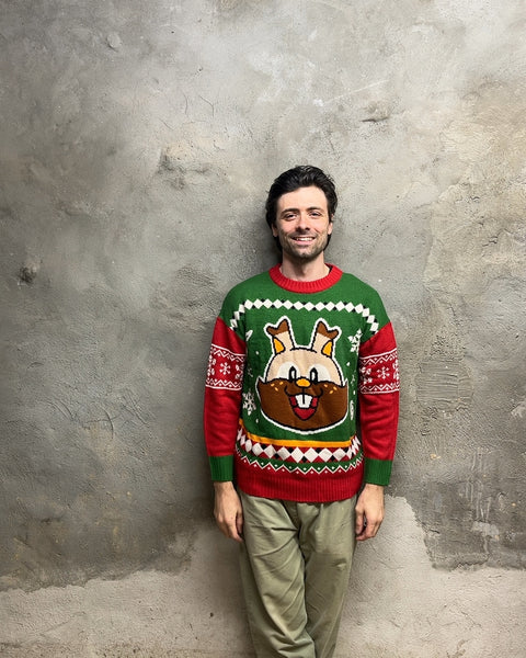 Pokemon Center Bidoof Ugly Christmas Sweater, Size M