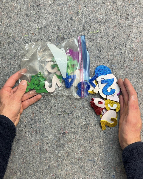 Glitter Foam Number Stickers