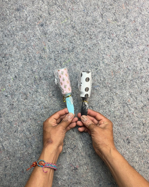 Two Mini Lint Rollers with Patterned Sheets