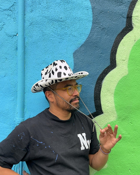Cow Print Cowboy Hat