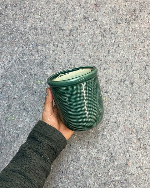 Green Ceramic Planter
