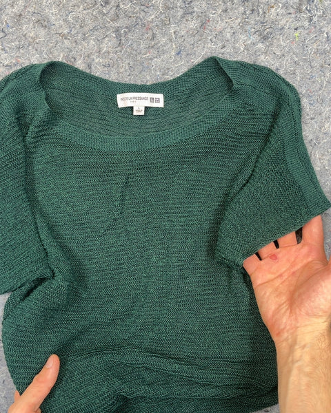 Uniqlo Ines De La Fressange Green Knit Top, Size L