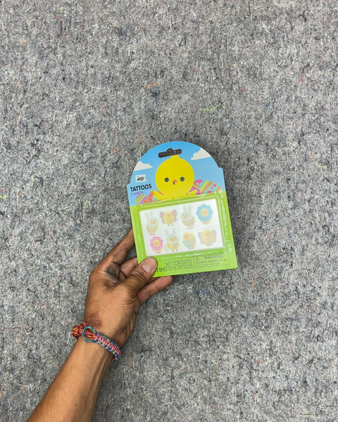 Easter Chick Temporary Tattoos