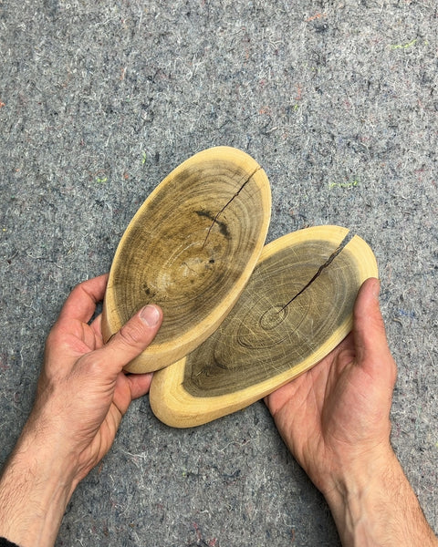 Two Oval Wood Slices