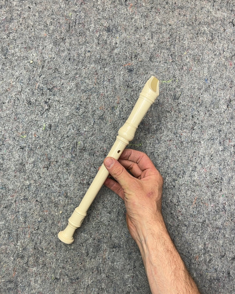 Cream Plastic Yamaha Recorder Flute