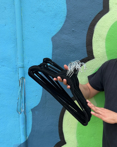15-ish Black Velvet Clothes Hangers