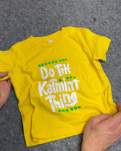 Yellow "Do The Katmint Thing" Kids T-Shirt, Size 4