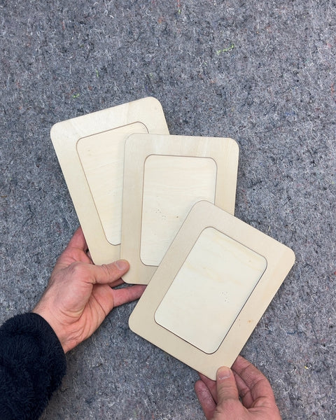 Set of 3 Wooden Picture Frames, 5.5x7.5"