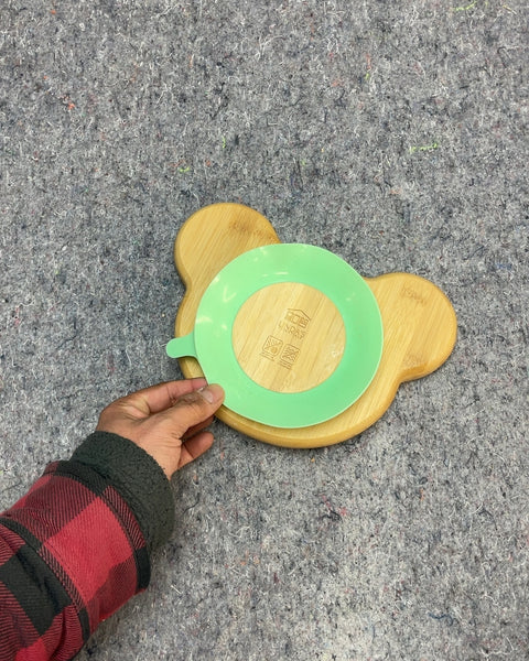 Bear Shaped Bamboo Plate