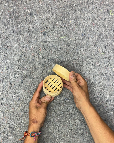Small Bamboo Steamer Basket, 3"