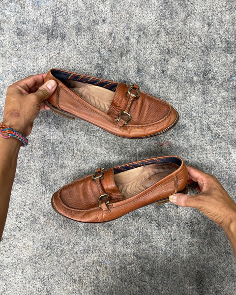 Sperry Brown Leather Bit Loafers, Sz 40.5