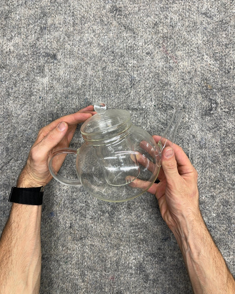 Clear Glass Teapot with Removable Infuser and Lid