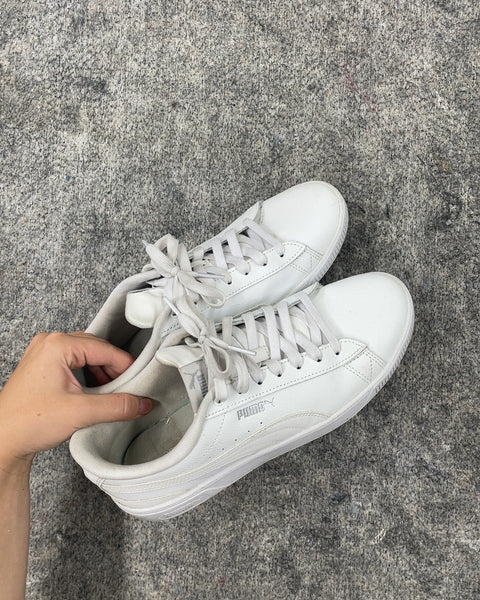 Puma White Sneakers, Sz US 10W, EU 41