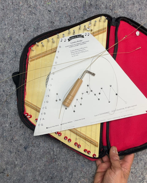 Lap Harp with Case and Tuning Tool