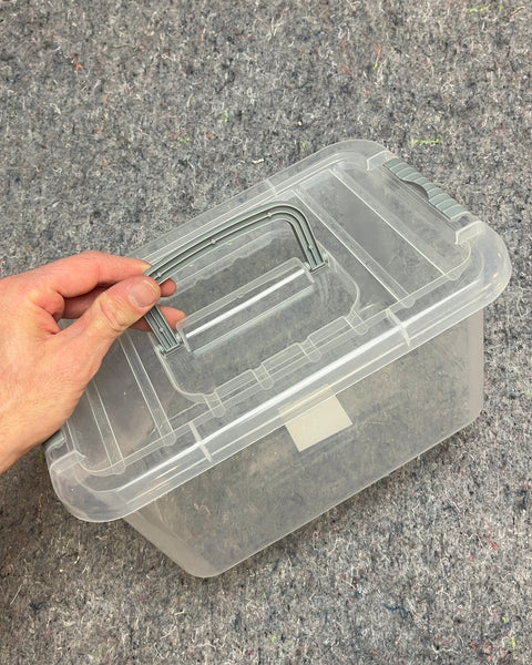 Clear Plastic Storage Box with Lid, 7x11"