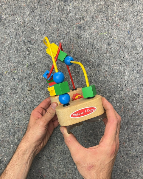 Melissa & Doug Wooden Bead Maze Toy With Suction Cups At The Bottom