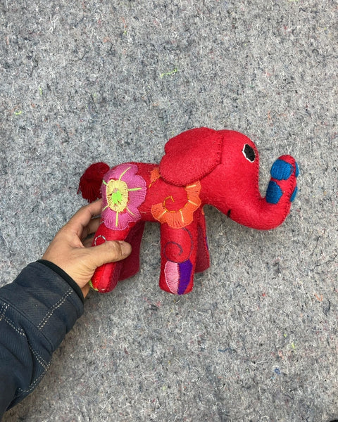 Embroidered Elephant Plush