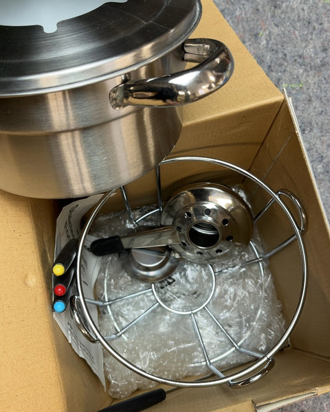 Like New Roshco Stainless Steel Fondue Set