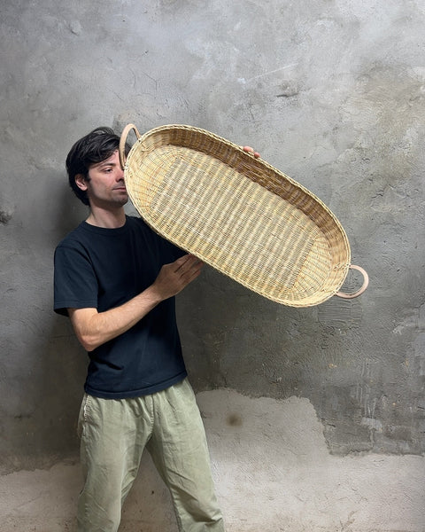 Handwoven Rattan Changing Basket by Olli Ella