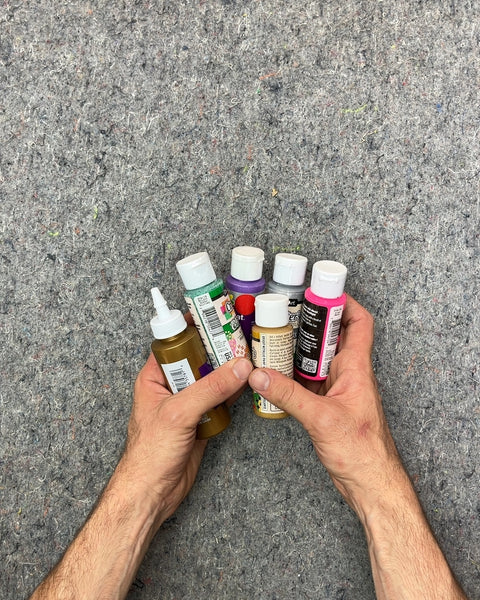 Assorted Craft Paints and Glue