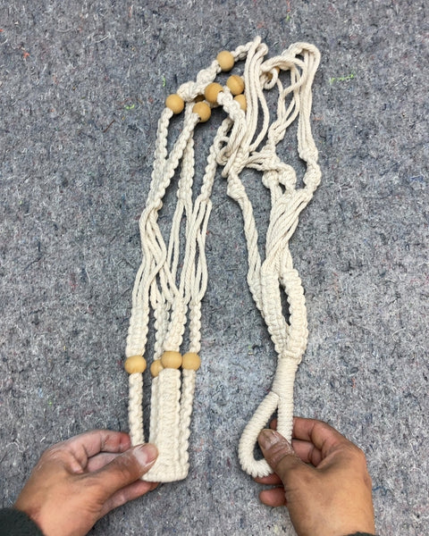 Another Macrame Plant Hanger with Wood Beads