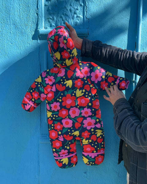 Hanna Andersson Floral Snowsuit, Size US 3-6 mos