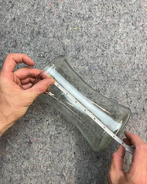 Clear Glass Vase, H8"