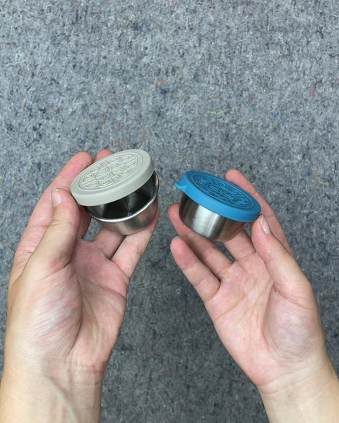 Tiny Stainless Steel Food Containers with Silicone Lids