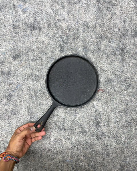 Cast Iron Flat Griddle Pan, 8”