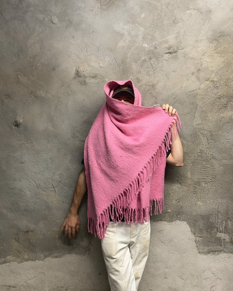 Bigass Novogratz Pink Fringe Scarf