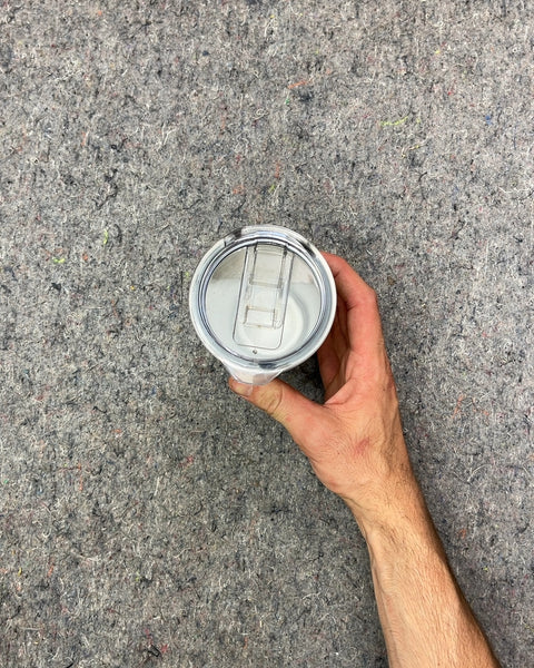 White Tumbler with Cartoon Character