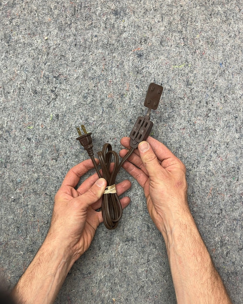 Another Brown Extension Cord with Three Outlets