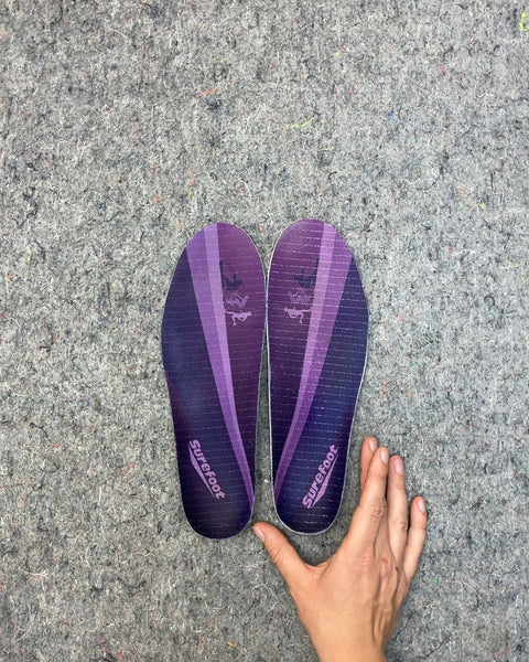 1st Set Surefoot Purple Shoe Insoles, W8