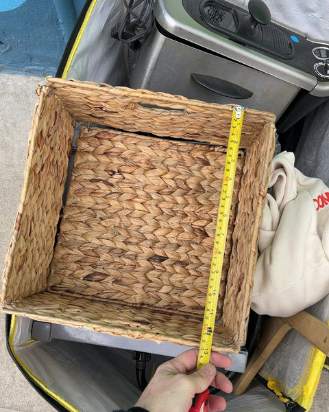 Woven Storage Basket, W13xL13xD8"