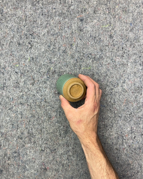 Green Ceramic Drinking Glass