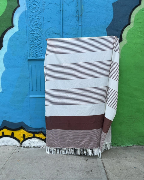 Striped Fabric Shower Curtain, W72xH72"