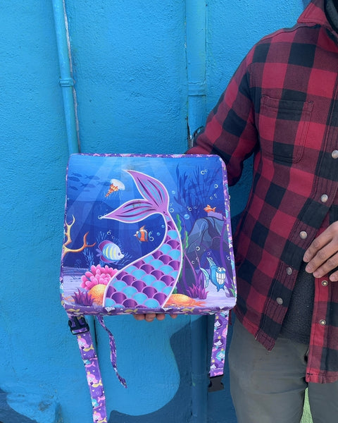 Mermaid Print Child's Booster Pillow For A Chair
