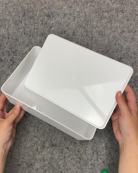 Plastic Storage Box with Lid, 10 x 7 in