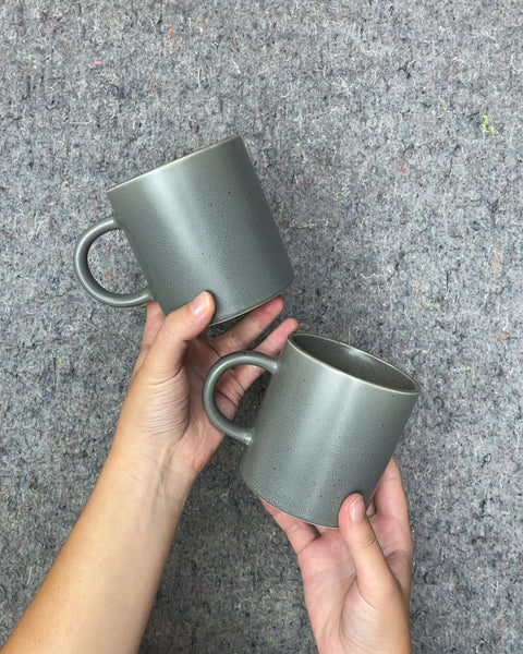 Gray Ceramic Coffee Mugs