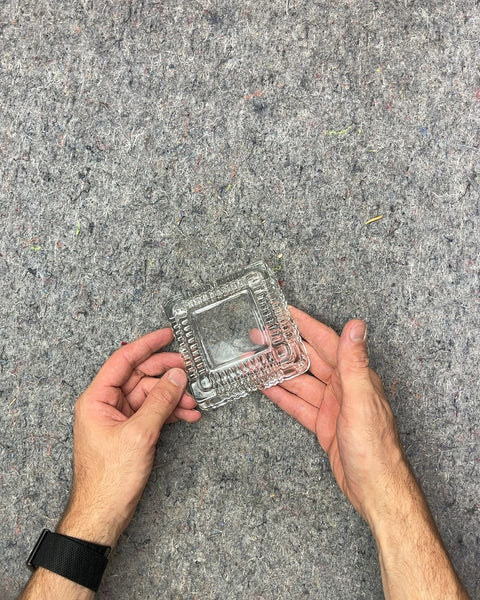 Clear Glass Square Ashtray